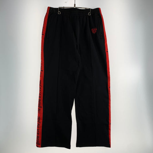 【中古品】【メンズ】 HUMAN MADE ヒューマンメイド TRACK PANTS トラックパンツ REDライン 153-260522-ny-14-fuz サイズ：L カラー：ブラック 万代Net店