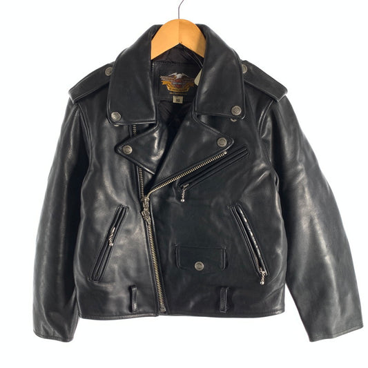 【中古品】【レディース】 HARLEY DAVIDSON ダブルライダースジャケット レザージャケット アウター ブランド 古着 ハーレーダビットソン 145-260523-gm-02-fuzh サイズ：XS カラー：ブラック 万代Net店