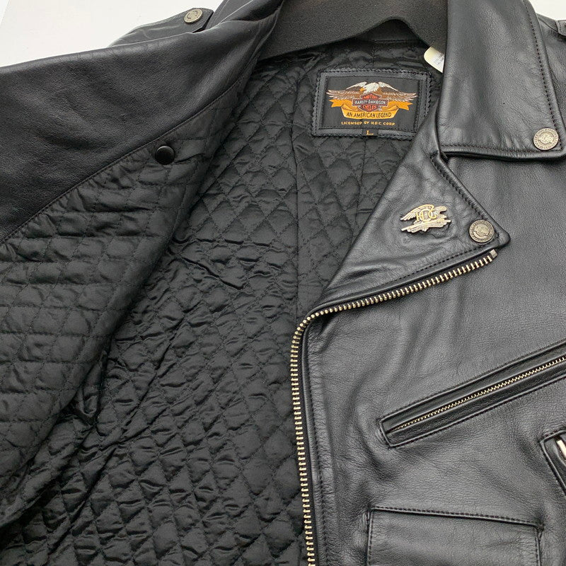 中古品】【メンズ】 HARLEY DAVIDSON ダブルライダースジャケット