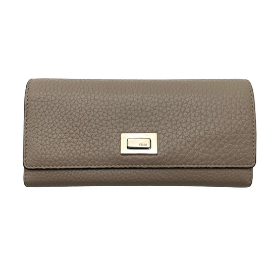 【中古品】【レディース】 FENDI ピーカブー 長財布 フェンディ ブランド ウォレット 財布 181-260523-gm-17-fuzh カラー：グレージュ 万代Net店