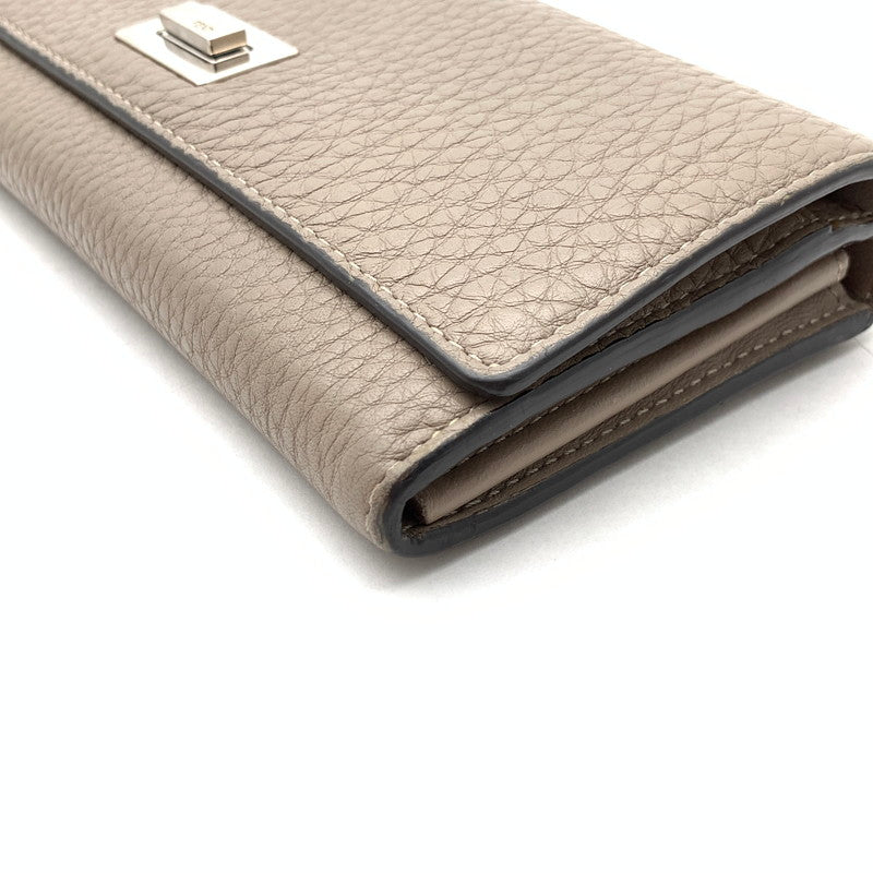 【中古品】【レディース】 FENDI ピーカブー 長財布 フェンディ ブランド ウォレット 財布 181-260523-gm-17-fuzh カラー：グレージュ 万代Net店