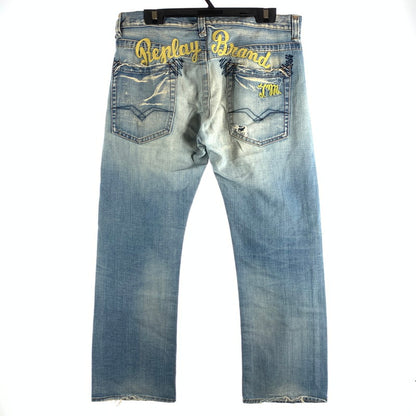 【中古品】【メンズ】 REPLAY デニムパンツ ジーンズ ボトムス ブランド 古着 151-260523-gm-04-fuzh サイズ：36 カラー：ライトブルー 万代Net店