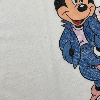 【中古品】【メンズ】 90s USED 半袖Tシャツ ミッキー シングルステッチ カットソー ブランド 古着 145-260523-gm-05-fuzh サイズ：不明 カラー：ホワイト 万代Net店
