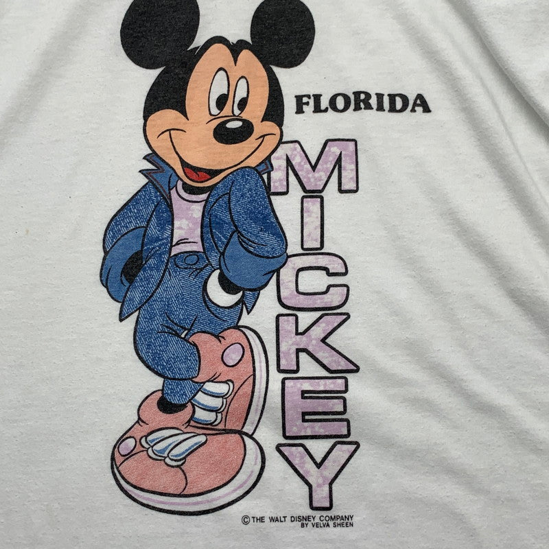 【中古品】【メンズ】 90s USED 半袖Tシャツ ミッキー シングルステッチ カットソー ブランド 古着 145-260523-gm-05-fuzh サイズ：不明 カラー：ホワイト 万代Net店