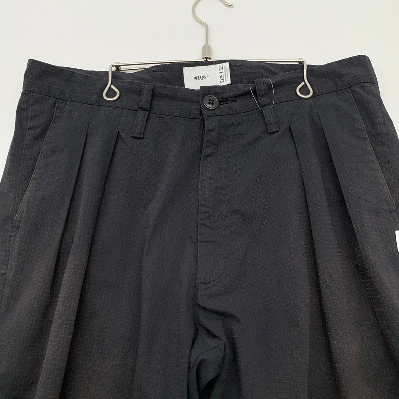 【中古品】【メンズ】 WTAPS 211TQDT-PTM01 21SS TUCK 01 TROUSERS ダブルタップス タックトラウザー パンツ ボトムス ブランド 古着 153-260606-gm-23-fuz サイズ：02 カラー：ブラック 万代Net店