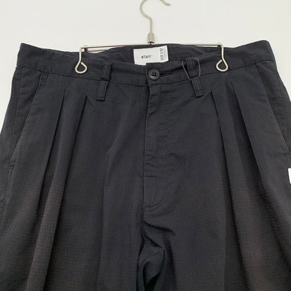 【中古品】【メンズ】 WTAPS 211TQDT-PTM01 21SS TUCK 01 TROUSERS ダブルタップス タックトラウザー パンツ ボトムス ブランド 古着 153-260606-gm-23-fuz サイズ：02 カラー：ブラック 万代Net店