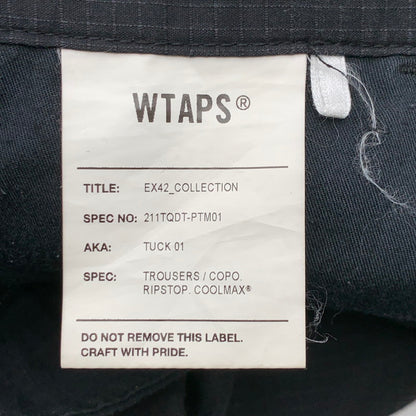 【中古品】【メンズ】 WTAPS 211TQDT-PTM01 21SS TUCK 01 TROUSERS ダブルタップス タックトラウザー パンツ ボトムス ブランド 古着 153-260606-gm-23-fuz サイズ：02 カラー：ブラック 万代Net店