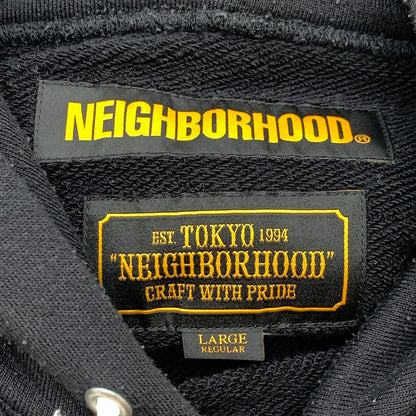 【中古品】【メンズ】 NEIGHBORHOOD 181UWNH-CSM06 18SS PAP EC-HOODED.LS ネイバーフッド 18SS パーカー フーディ ブランド 古着 142-260614-gm-14-fuz サイズ：L カラー：ブラック 万代Net店