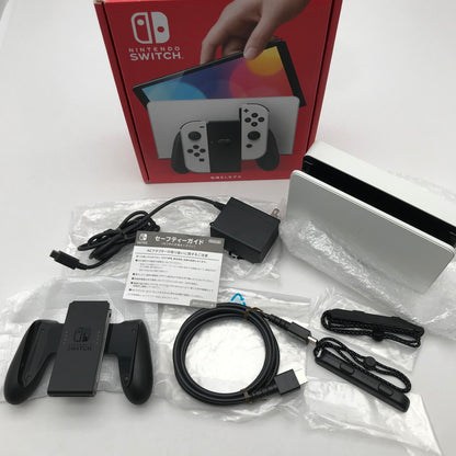 【中古品】 Nintendo Switch(有機ELモデル) Joy-Con(L) (R) ホワイト 箱傷み 034-260528-MO-03-fuz 万代Net店