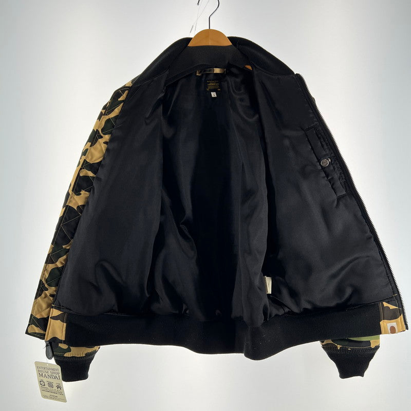 【中古品】【メンズ】 A BATHING APE ア ベイシング エイプ 001HJD301009X 1ST CAMO SHARK MA-1 シャーク エムエーワン ジャケット アウター コート 古着 142-260603-mh-12-fuz サイズ：S カラー：カモ 万代Net店