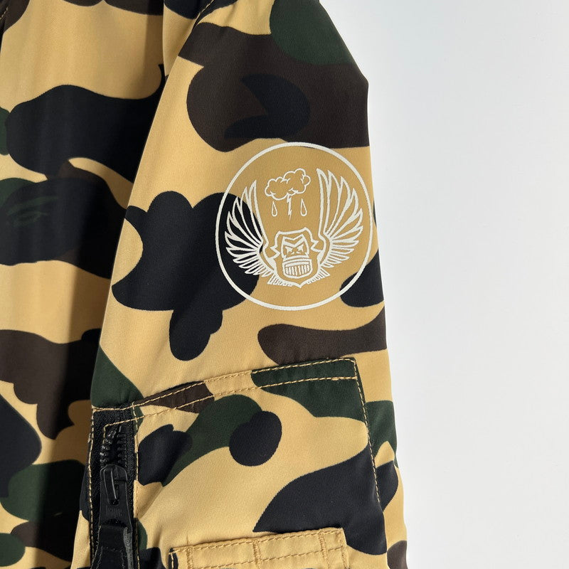 【中古品】【メンズ】 A BATHING APE ア ベイシング エイプ 001HJD301009X 1ST CAMO SHARK MA-1 シャーク エムエーワン ジャケット アウター コート 古着 142-260603-mh-12-fuz サイズ：S カラー：カモ 万代Net店