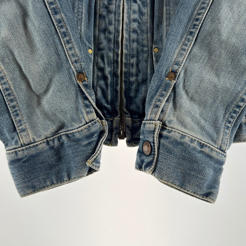 【中古品】【メンズ】 HYSTERIC GLAMOUR ヒステリックグラマー 0221AB08 ジップアップ デニム ジャケット アウター コート 古着 140-260603-mh-10-fuz サイズ：S カラー：インディゴ 万代Net店