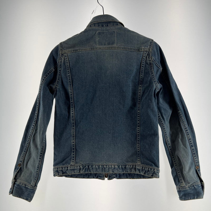 【中古品】【メンズ】 HYSTERIC GLAMOUR ヒステリックグラマー 0221AB08 ジップアップ デニム ジャケット アウター コート 古着 140-260603-mh-10-fuz サイズ：S カラー：インディゴ 万代Net店