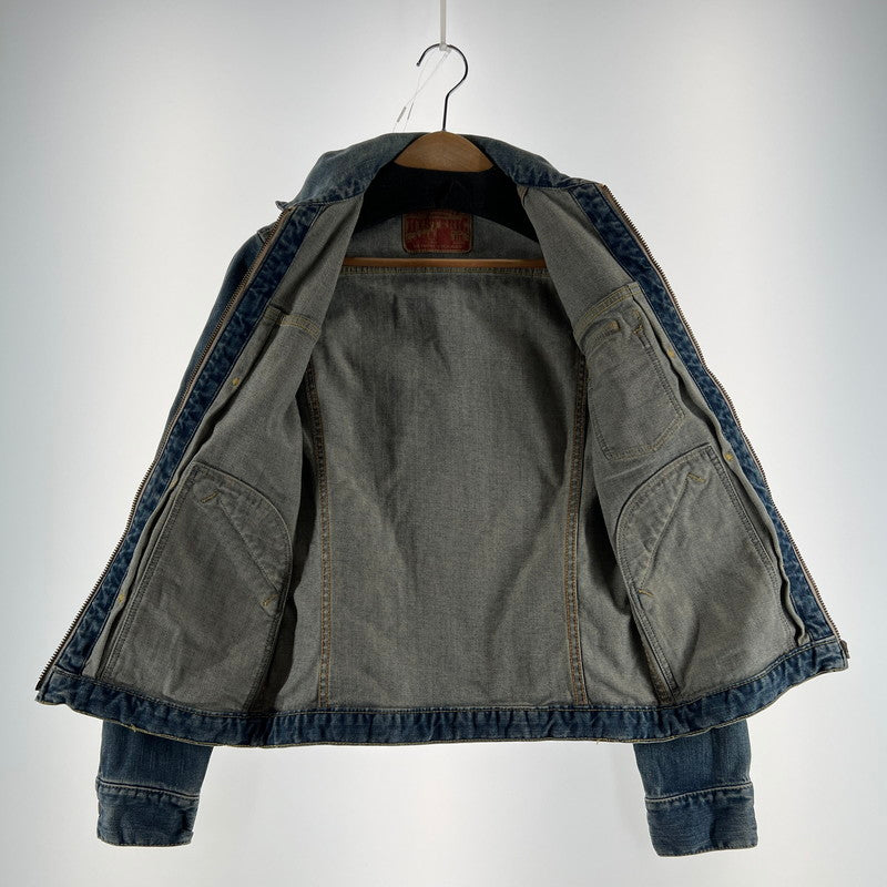 【中古品】【メンズ】 HYSTERIC GLAMOUR ヒステリックグラマー 0221AB08 ジップアップ デニム ジャケット アウター コート 古着 140-260603-mh-10-fuz サイズ：S カラー：インディゴ 万代Net店