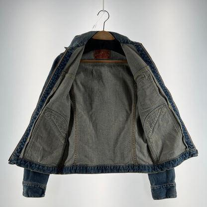 【中古品】【メンズ】 HYSTERIC GLAMOUR ヒステリックグラマー 0221AB08 ジップアップ デニム ジャケット アウター コート 古着 140-260603-mh-10-fuz サイズ：S カラー：インディゴ 万代Net店
