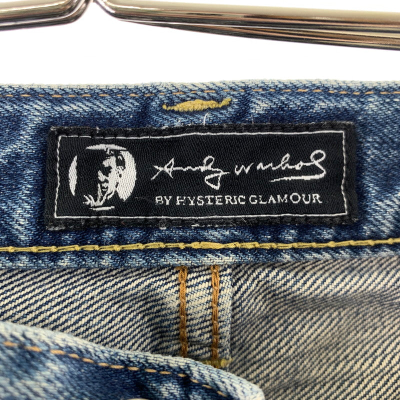 【中古品】【メンズ】 HYSTERIC GLAMOUR×ANDY WARHOL ヒステリックグラマー×アンディ・ウォーホル 151-260603-ny-09-fuzh サイズ：XS カラー：インディゴ 万代Net店
