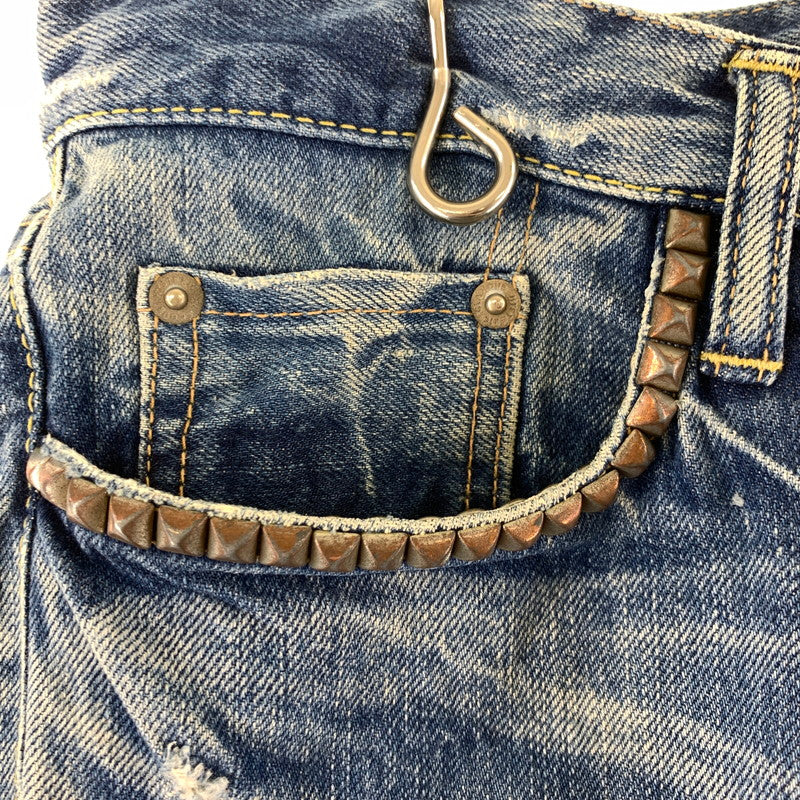 【中古品】【メンズ】 HYSTERIC GLAMOUR ヒステリックグラマー 020AP02 スタッズデザイン 151-260603-ny-07-fuzh サイズ：28 カラー：インディゴ 万代Net店