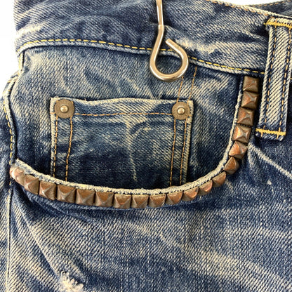 【中古品】【メンズ】 HYSTERIC GLAMOUR ヒステリックグラマー 020AP02 スタッズデザイン 151-260603-ny-07-fuzh サイズ：28 カラー：インディゴ 万代Net店