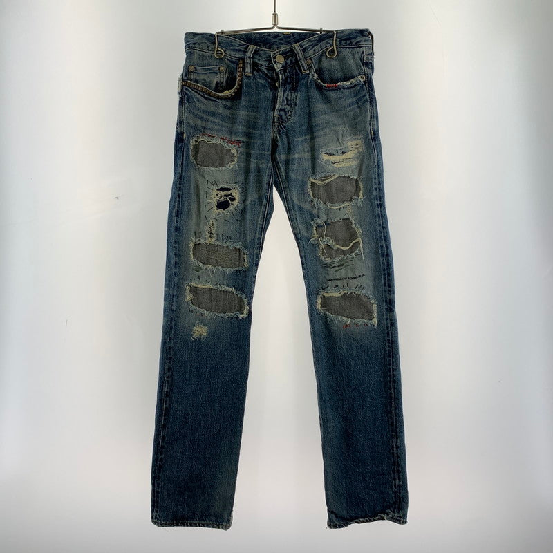 【中古品】【メンズ】 HYSTERIC GLAMOUR ヒステリックグラマー 0203AP10 HSR加工 151-260603-ny-06-fuzh サイズ：28 カラー：インディゴ 万代Net店