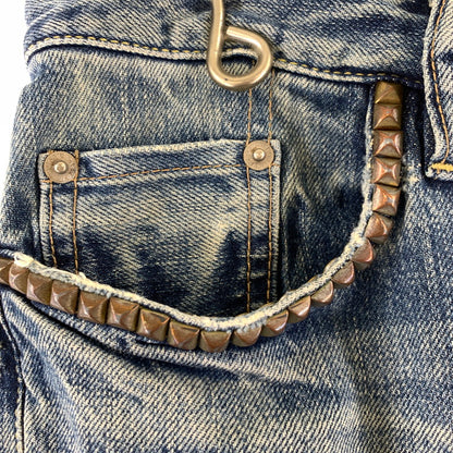 【中古品】【メンズ】 HYSTERIC GLAMOUR ヒステリックグラマー 0203AP10 HSR加工 151-260603-ny-06-fuzh サイズ：28 カラー：インディゴ 万代Net店
