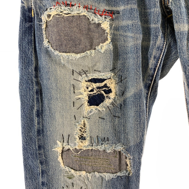 【中古品】【メンズ】 HYSTERIC GLAMOUR ヒステリックグラマー 0203AP10 HSR加工 151-260603-ny-06-fuzh サイズ：28 カラー：インディゴ 万代Net店