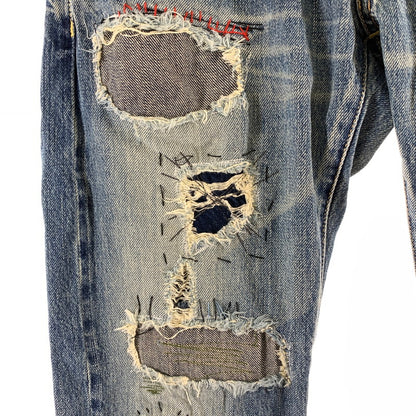 【中古品】【メンズ】 HYSTERIC GLAMOUR ヒステリックグラマー 0203AP10 HSR加工 151-260603-ny-06-fuzh サイズ：28 カラー：インディゴ 万代Net店