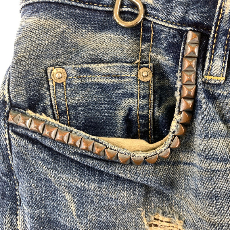 【中古品】【メンズ】 HYSTERIC GLAMOUR ヒステリックグラマー 0224AP07 リメイク風 151-260603-ny-08-fuzh サイズ：28 カラー：インディゴ 万代Net店