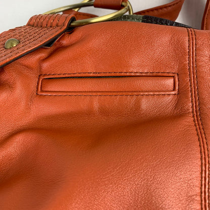【中古品】【レディース】 MIT MITTE ミットミッテ バッグ オレンジ チェーン付 カバン かばん ハンドバッグ 188-260803-io-18-fuzh 万代Net店