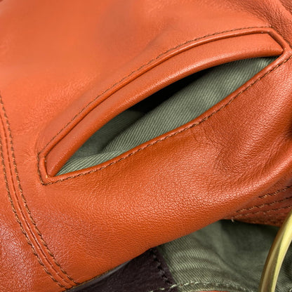 【中古品】【レディース】 MIT MITTE ミットミッテ バッグ オレンジ チェーン付 カバン かばん ハンドバッグ 188-260803-io-18-fuzh 万代Net店