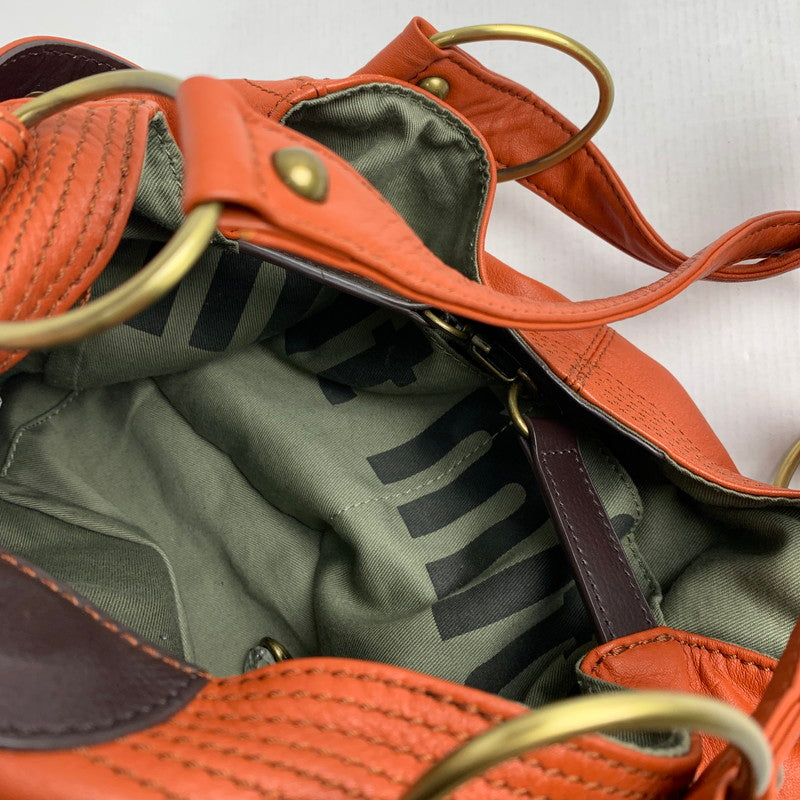 【中古品】【レディース】 MIT MITTE ミットミッテ バッグ オレンジ チェーン付 カバン かばん ハンドバッグ 188-260803-io-18-fuzh 万代Net店