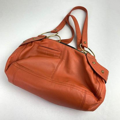 【中古品】【レディース】 MIT MITTE ミットミッテ バッグ オレンジ チェーン付 カバン かばん ハンドバッグ 188-260803-io-18-fuzh 万代Net店