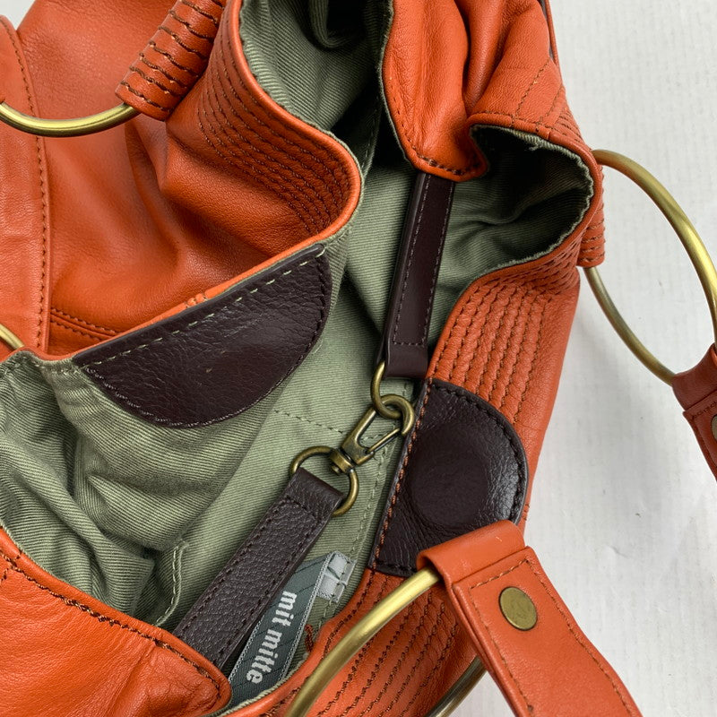 【中古品】【レディース】 MIT MITTE ミットミッテ バッグ オレンジ チェーン付 カバン かばん ハンドバッグ 188-260803-io-18-fuzh 万代Net店
