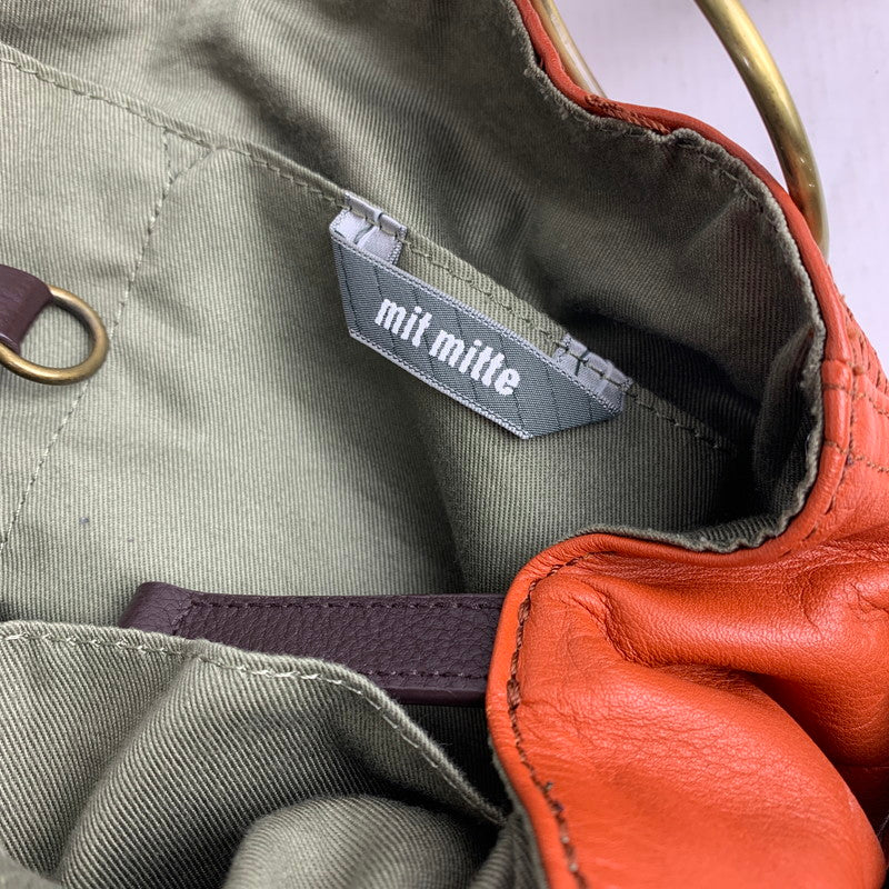 【中古品】【レディース】 MIT MITTE ミットミッテ バッグ オレンジ チェーン付 カバン かばん ハンドバッグ 188-260803-io-18-fuzh 万代Net店