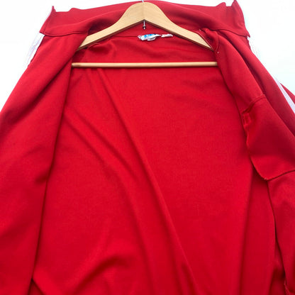 【中古品】【メンズ】 70s~80s PALERMO パレルモ トラックジャケット アウター ブルゾン ジャージ ブランド 古着 145-260725-gm-06-fuzh サイズ：XL カラー：レッド 万代Net店