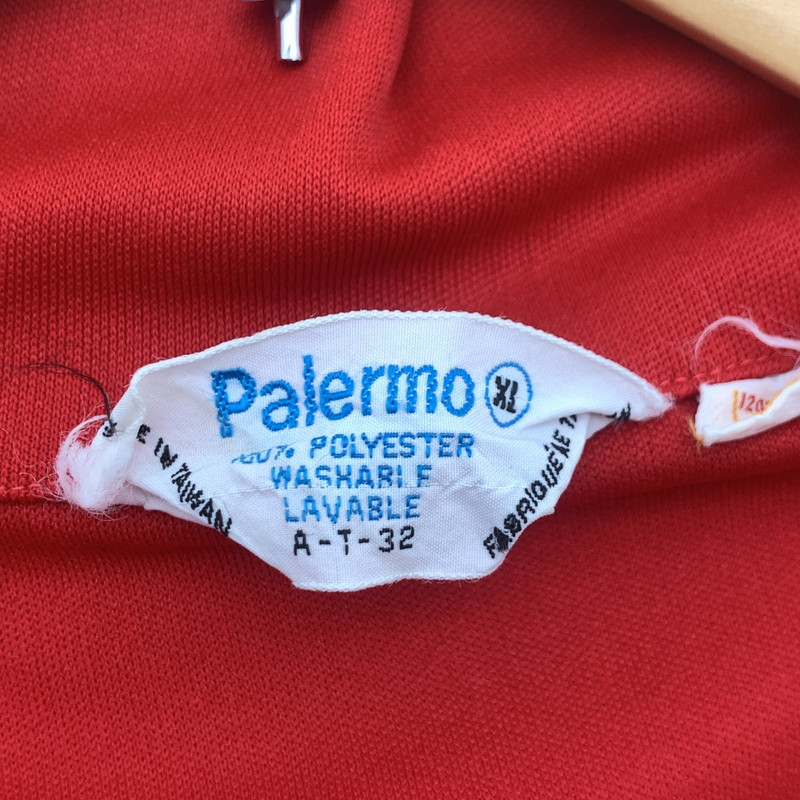 【中古品】【メンズ】 70s~80s PALERMO パレルモ トラックジャケット アウター ブルゾン ジャージ ブランド 古着 145-260725-gm-06-fuzh サイズ：XL カラー：レッド 万代Net店