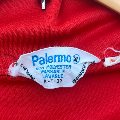 【中古品】【メンズ】 70s~80s PALERMO パレルモ トラックジャケット アウター ブルゾン ジャージ ブランド 古着 145-260725-gm-06-fuzh サイズ：XL カラー：レッド 万代Net店