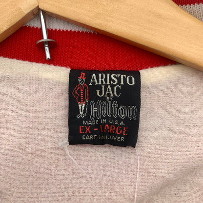【中古品】【メンズ】 70s ARISTO JAC アリスト・ジャック ナイロン ジャケット ヴィンテージ ブルゾン ブランド 古着 145-260725-gm-12-fuzh サイズ：EXL カラー：レッド 万代Net店