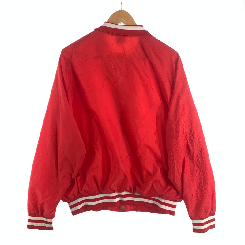 【中古品】【メンズ】 70s ARISTO JAC アリスト・ジャック ナイロン ジャケット ヴィンテージ ブルゾン ブランド 古着 145-260725-gm-12-fuzh サイズ：EXL カラー：レッド 万代Net店