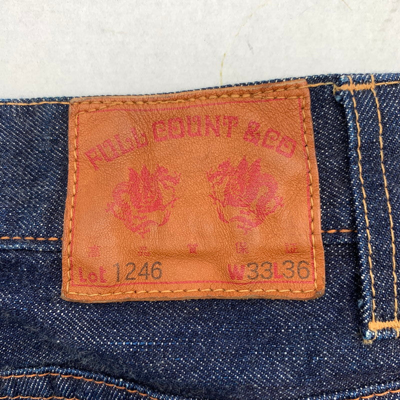 【中古品】【メンズ】 FULL COUNT フルカウント 1246 DENIM BUSH PANTS デニム ジーンズ ブッシュ パンツ ボトムス 古着 156-260608-mh-14-fuzh サイズ：33 カラー：ブルー 万代Net店