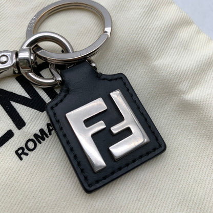 【中古品】【レディース】 FENDI フェンディ 7AP078-AFF2 スクエアFFレザーキーホルダー BLACK 保存袋、箱付属 182-260528-io-05-fuzh 万代Net店