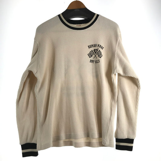 【中古品】【メンズ】 HUMAN MADE THERMAL ヒューマン メイド サーマル L S T-SHIRT WHITE ニット ロングTシャツ メンズ SIZE:S ※首回り使用感.臭い有 142-260529-io-12-fuzh 万代Net店