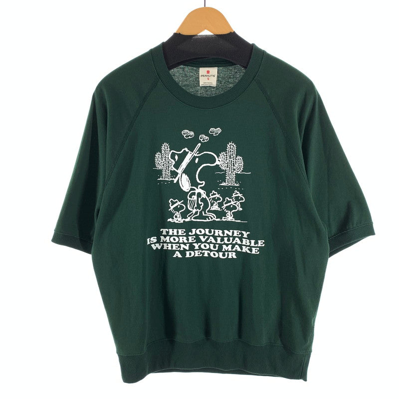 【中古品】【メンズ】 PEANUTS ピーナッツ 半袖Tシャツ カットソー ラグラン 145-260927-gm-48-fuzh サイズ：S カラー：グリーン 万代Net店