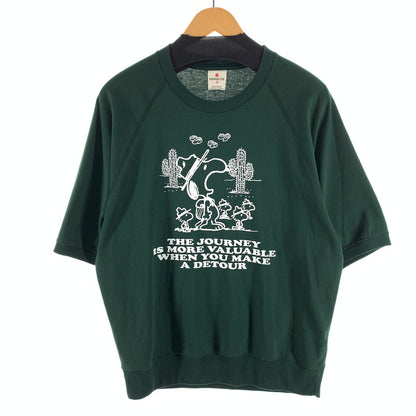 【中古品】【メンズ】 PEANUTS ピーナッツ 半袖Tシャツ カットソー ラグラン 145-260927-gm-48-fuzh サイズ：S カラー：グリーン 万代Net店