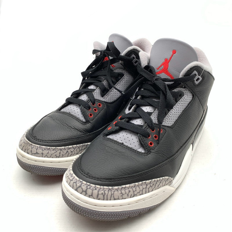 【中古品】【メンズ】 NIKE DN3707-010 AIR JORDAN 3 RETRO "BLACK CEMENT" (2024) ナイキ エアジョーダン3 レトロ "ブラックセメント" スニーカー 160-260530-gm-32-fuz サイズ：26.5cm カラー：ブラック 万代Net店