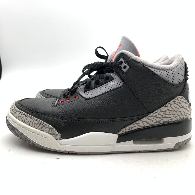 【中古品】【メンズ】 NIKE DN3707-010 AIR JORDAN 3 RETRO "BLACK CEMENT" (2024) ナイキ エアジョーダン3 レトロ "ブラックセメント" スニーカー 160-260530-gm-32-fuz サイズ：26.5cm カラー：ブラック 万代Net店
