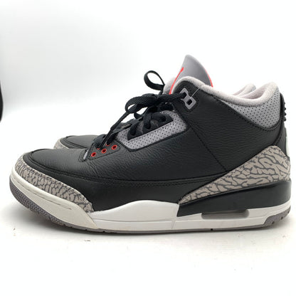 【中古品】【メンズ】 NIKE DN3707-010 AIR JORDAN 3 RETRO "BLACK CEMENT" (2024) ナイキ エアジョーダン3 レトロ "ブラックセメント" スニーカー 160-260530-gm-32-fuz サイズ：26.5cm カラー：ブラック 万代Net店