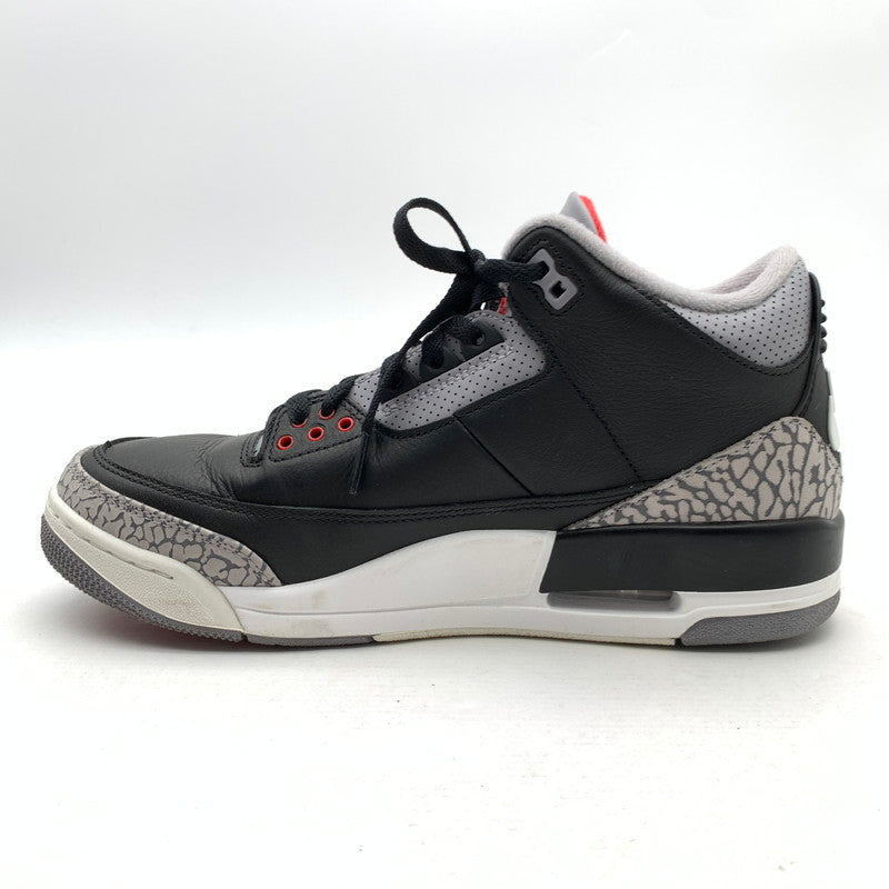 【中古品】【メンズ】 NIKE DN3707-010 AIR JORDAN 3 RETRO "BLACK CEMENT" (2024) ナイキ エアジョーダン3 レトロ "ブラックセメント" スニーカー 160-260530-gm-32-fuz サイズ：26.5cm カラー：ブラック 万代Net店