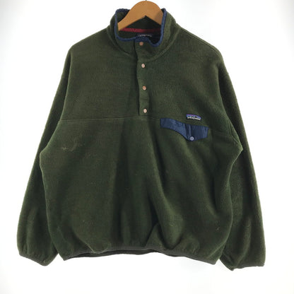 【中古品】【メンズ】 PATAGONIA パタゴニア SNAP FLEECE PULLOVER フリース ジャケット プルオーバー アウター 古着 144-260610-mh-02-fuzh サイズ：L カラー：カーキ 万代Net店