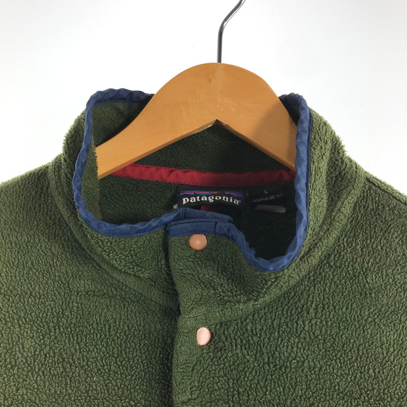 【中古品】【メンズ】 PATAGONIA パタゴニア SNAP FLEECE PULLOVER フリース ジャケット プルオーバー アウター 古着 144-260610-mh-02-fuzh サイズ：L カラー：カーキ 万代Net店