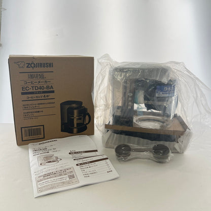 【中古美品】 未使用 開封品 ZOJIRUSHI 象印 EC-TD40-BA 珈琲通 コーヒーメーカー ブラック 098-260615-mh-03-fuz 万代Net店